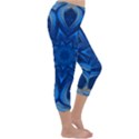 Blue Blossom Mandala Capri Winter Leggings  View3