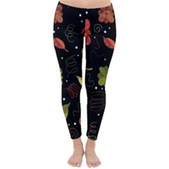 Autumn Flowers  Classic Winter Leggings by Valentinaart