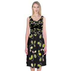 My Beautiful Garden Midi Sleeveless Dress by Valentinaart