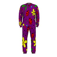 Ladybugs - Purple Onepiece Jumpsuit (kids) by Valentinaart