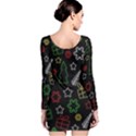 Colorful Xmas pattern Long Sleeve Bodycon Dress View2