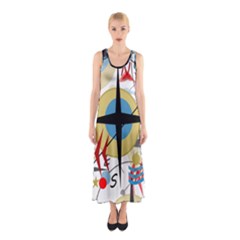 Compass 4 Sleeveless Maxi Dress by Valentinaart