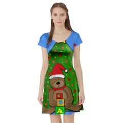 Xmas Gifts Short Sleeve Skater Dress by Valentinaart