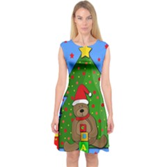 Xmas Gifts Capsleeve Midi Dress by Valentinaart