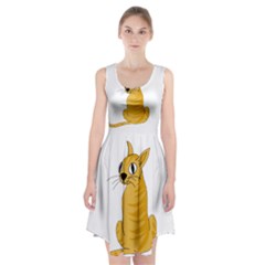 Yellow Cat Racerback Midi Dress by Valentinaart