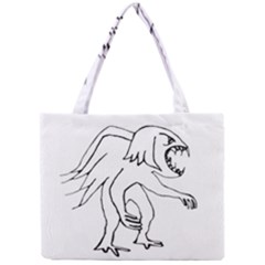 Monster Bird Drawing Mini Tote Bag by dflcprints