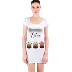 Eat Me Cupcakes Short Sleeve Bodycon Dress by Brittlevirginclothing