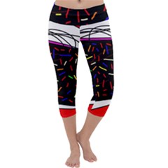 Color Tv Capri Yoga Leggings by Moma