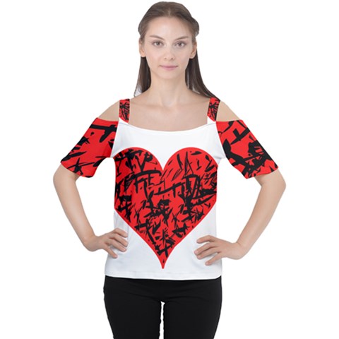 Valentine Hart Women s Cutout Shoulder Tee by Valentinaart