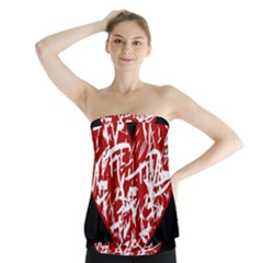 Valentine s Day Design Strapless Top by Valentinaart