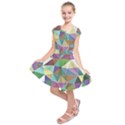 Colorful Triangles, pencil drawing art Kids  Short Sleeve Dress View1