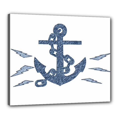 Anchor Pencil Drawing Art Canvas 24  X 20  by picsaspassion