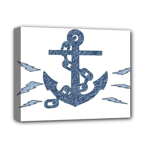 Anchor Pencil Drawing Art Deluxe Canvas 14  X 11  by picsaspassion