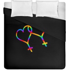 Love Is Love Duvet Cover Double Side (king Size) by Valentinaart