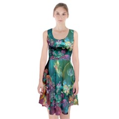 Butterflies, Bubbles, And Flowers Racerback Midi Dress by WolfepawFractals