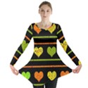 Colorful harts pattern Long Sleeve Tunic  View1