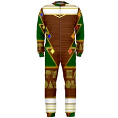 Art Deco Holiday Card Onepiece Jumpsuit (men)  by Amaryn4rt