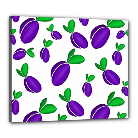 Decorative Plums Pattern Canvas 24  X 20  by Valentinaart