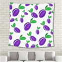 Decorative plums pattern Square Tapestry (Large) View2