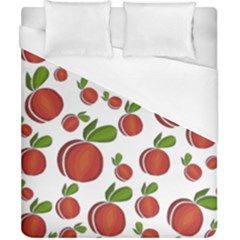 Peaches Pattern Duvet Cover (california King Size) by Valentinaart