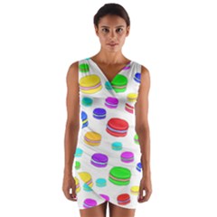 Macaroons Wrap Front Bodycon Dress by Valentinaart