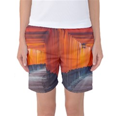 Architecture Art Bright Color Women s Basketball Shorts by Amaryn4rt