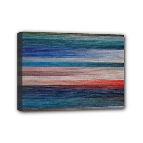 Background Horizontal Lines Mini Canvas 7  X 5  by Amaryn4rt