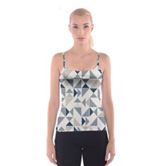 Geometric Triangle Modern Mosaic Spaghetti Strap Top by Amaryn4rt