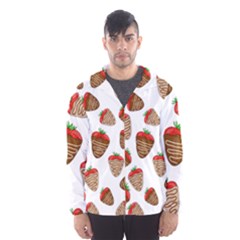 Chocolate Strawberries  Hooded Wind Breaker (men) by Valentinaart