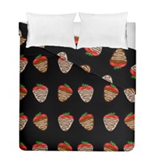 Chocolate Strawberies Duvet Cover Double Side (full/ Double Size) by Valentinaart