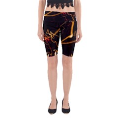 Abstract Yoga Cropped Leggings by Amaryn4rt