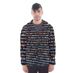 Close Up Code Coding Computer Hooded Wind Breaker (men) by Amaryn4rt