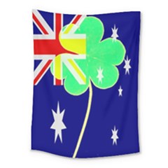 St  Patrick Australia And Ireland Irish Shamrock Australian Country Flag  Medium Tapestry by yoursparklingshop