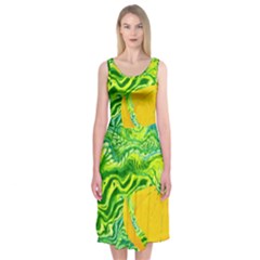 Zitro Abstract Sour Texture Food Midi Sleeveless Dress by Amaryn4rt