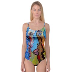 Graffiti Wall Color Artistic Camisole Leotard  by Amaryn4rt