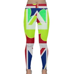 Irish British Shamrock United Kingdom Ireland Funny St  Patrick Flag Classic Yoga Leggings by yoursparklingshop