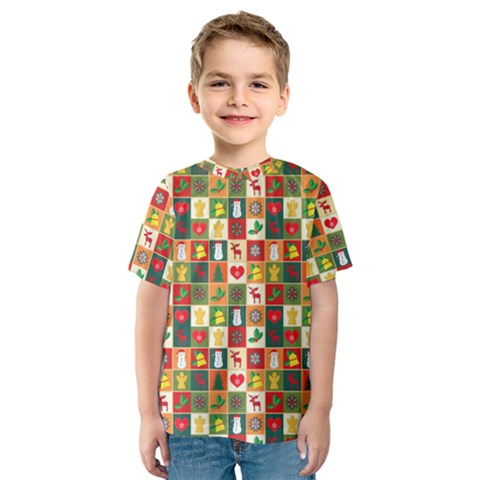 Pattern Christmas Patterns Kids  Sport Mesh Tee by Amaryn4rt