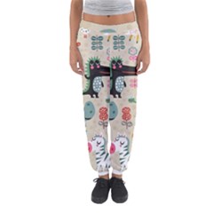 Cute Cartoon Animals Women s Jogger Sweatpants by Brittlevirginclothing