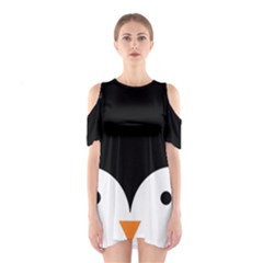 Cute Pinguin Shoulder Cutout One Piece by Brittlevirginclothing