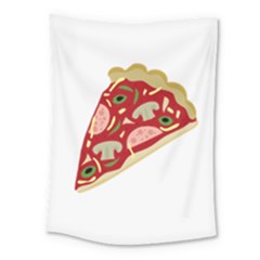 Pizza Slice Medium Tapestry by Valentinaart