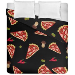 Pizza Slice Patter Duvet Cover Double Side (california King Size) by Valentinaart