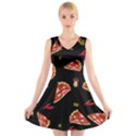 Pizza slice patter V-Neck Sleeveless Skater Dress View1