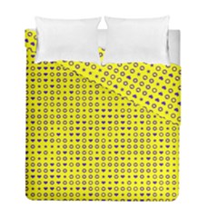 Heart Circle Star Seamless Pattern Duvet Cover Double Side (full/ Double Size) by Amaryn4rt