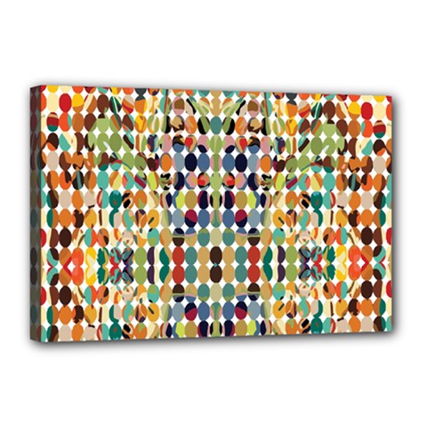 Retro Pattern Abstract Canvas 18  X 12  by Amaryn4rt