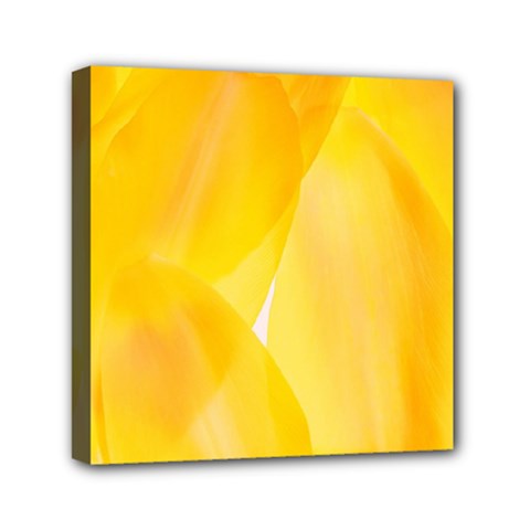 Yellow Pattern Painting Mini Canvas 6  X 6  by Amaryn4rt