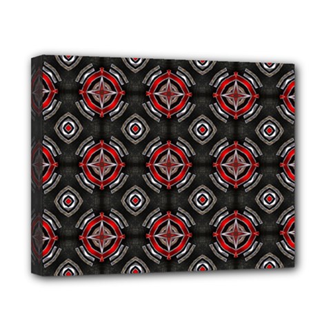 Abstract Black And Red Pattern Canvas 10  X 8  by Amaryn4rt