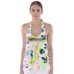 Paint Babydoll Tankini Top by Brittlevirginclothing