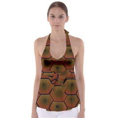 Art Psychedelic Pattern Babydoll Tankini Top by Amaryn4rt