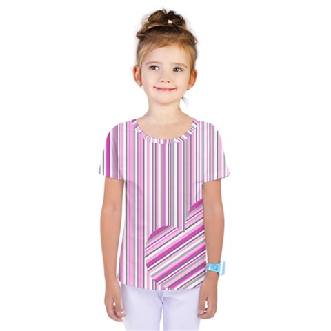 Pink Love Pattern Kids  One Piece Tee by Valentinaart