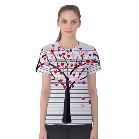 Love Tree Women s Cotton Tee by Valentinaart